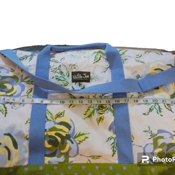 MATILDA JANE weekend bag.  Green & blue. - Picture 6 of 8